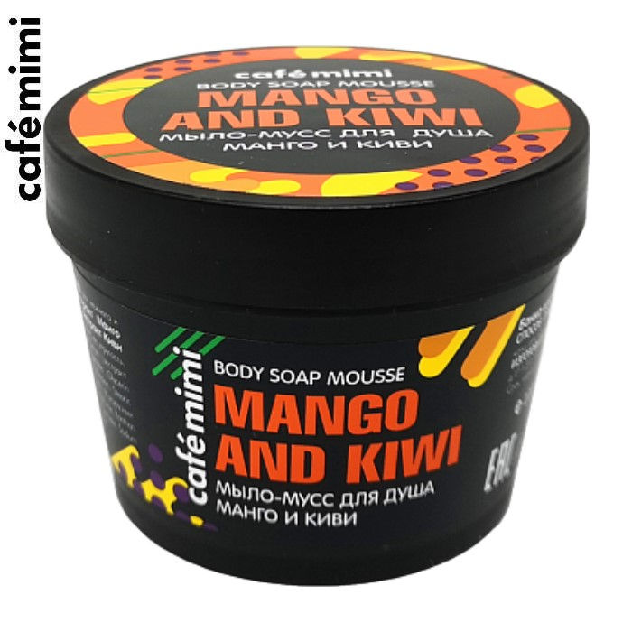CAFE MIMI Mydło - mus pod prysznic Mango i Kiwi, 110 ml