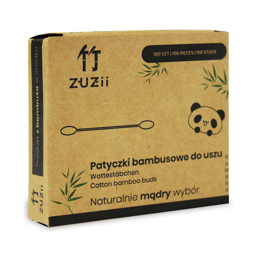 Patyczki higieniczne bambusowe z bawełną 100 szt - ZUZII