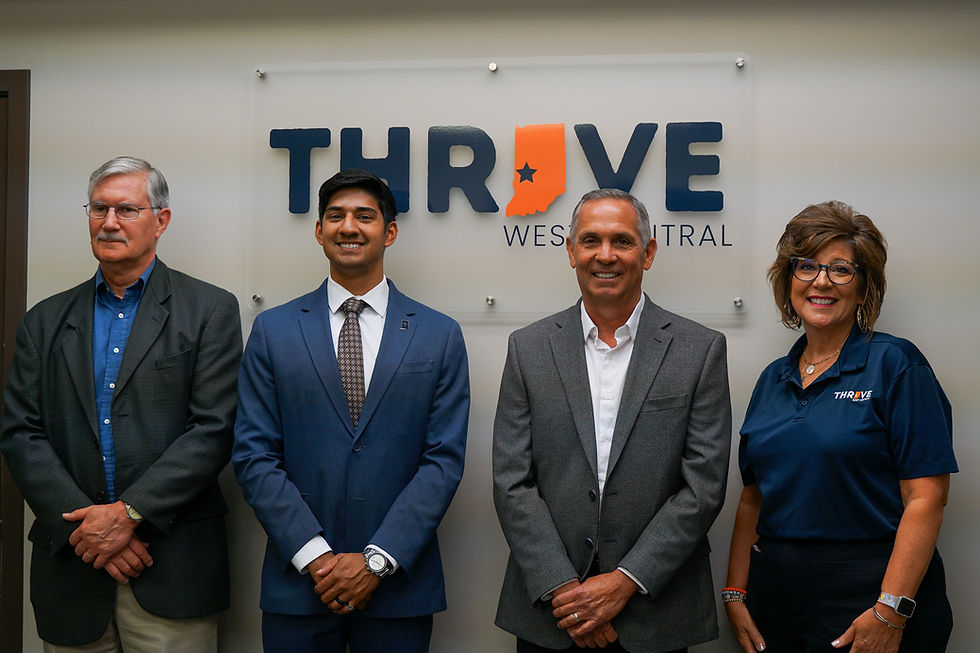 Thrive team posing with Mayor Sakbun