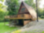 Wooden house in the woods