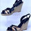 Thumbnail: BURBERRY OPEN TOE WEDGES WITH ANKLE STRAP