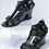 Thumbnail: FENDI BLACK PATENT LEATHER WEDGE T-STRAP SANDALS
