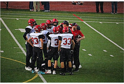 Mount Baker football huddle