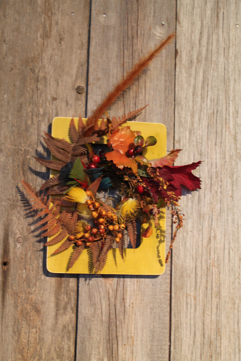 Thumbnail: 138 - Yellow Ochre Frame with Fall Accents