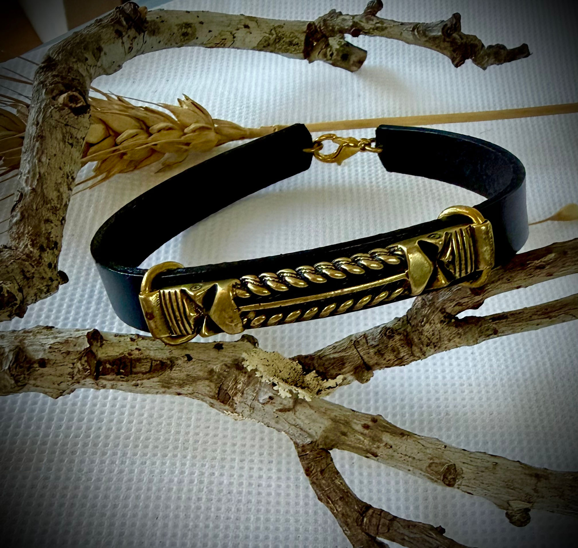 BRONZE and LEATHER  Bracelet v2