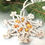 Thumbnail: Christmas Ornaments - crocheted snowflake with amber nr2