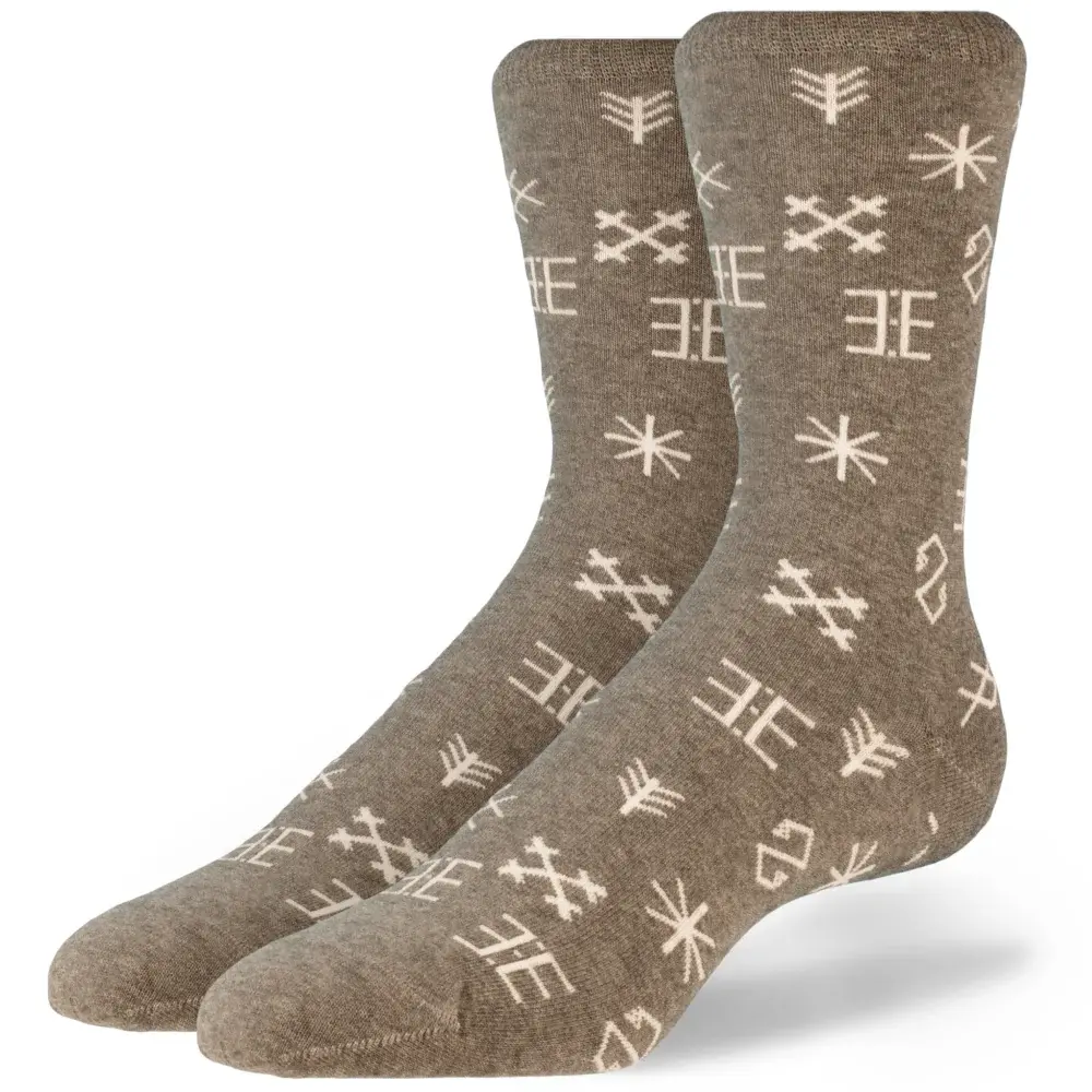 Shop the Latvian Patterned Nordic Socks - Grey at Nord Haus