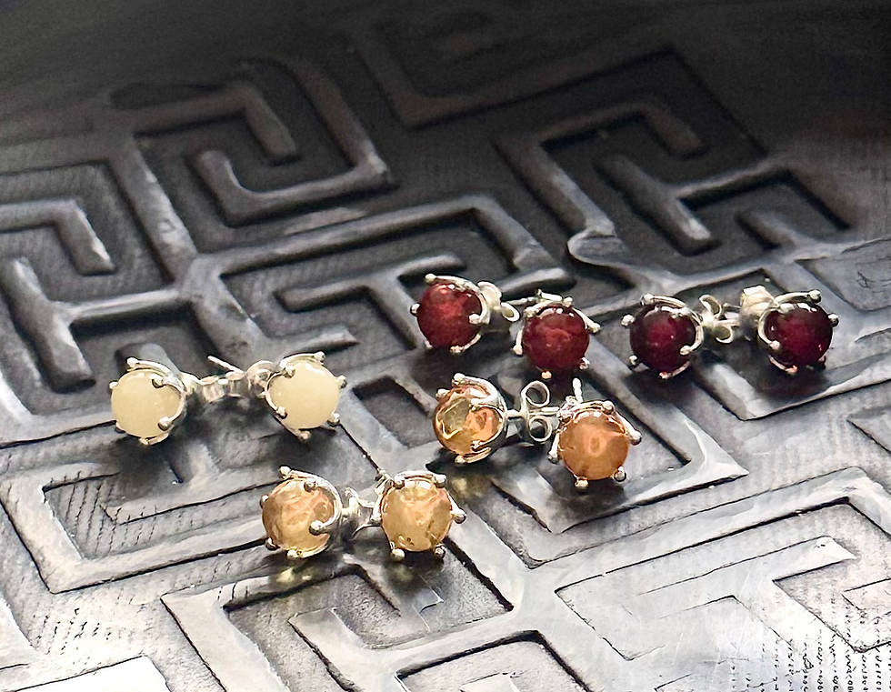 Shop the Amber Stud Earrings  (round) from Nord Haus