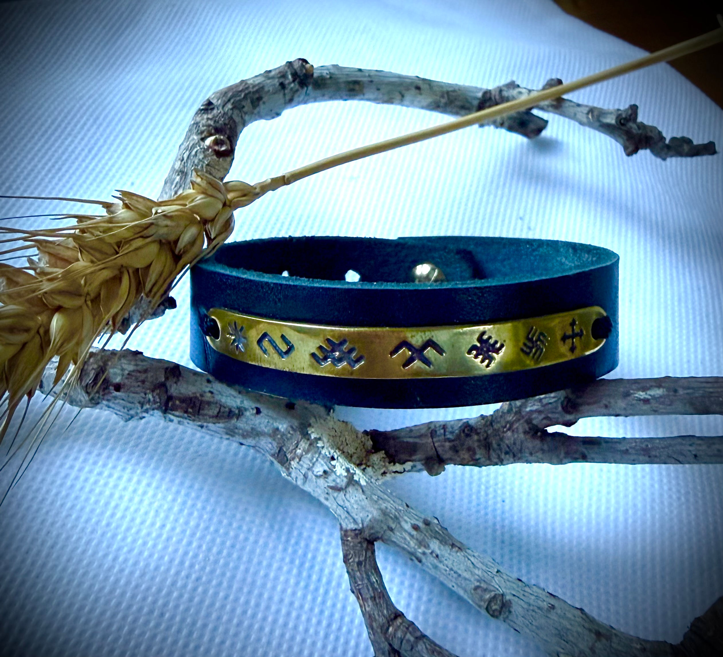 BRONZE and LEATHER  Bracelet