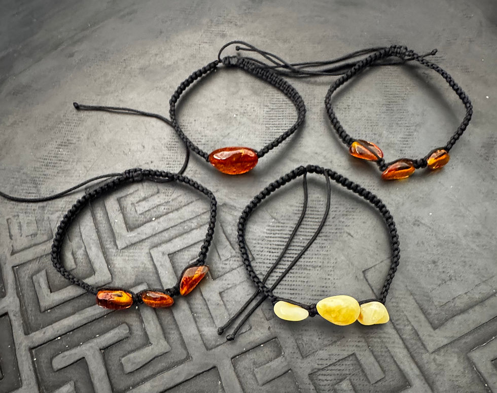 Shop the Amber and Linen bracelet (very thin and adjustable) from Nord Haus
