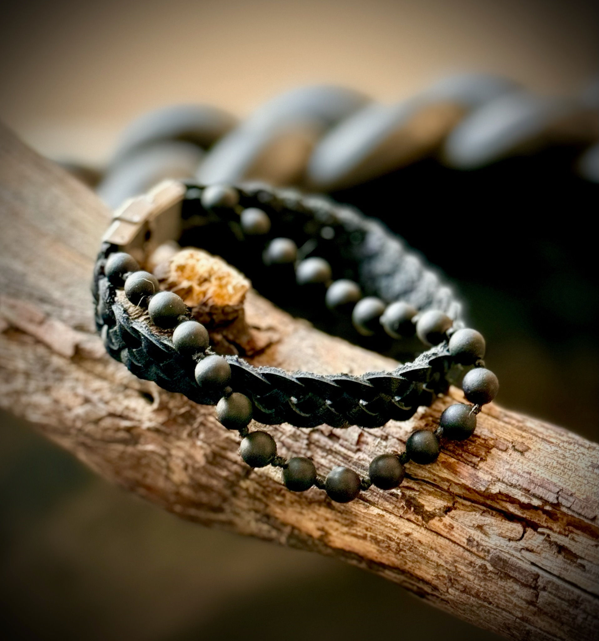 Nord Haus Amber and Leather Bracelet - 1