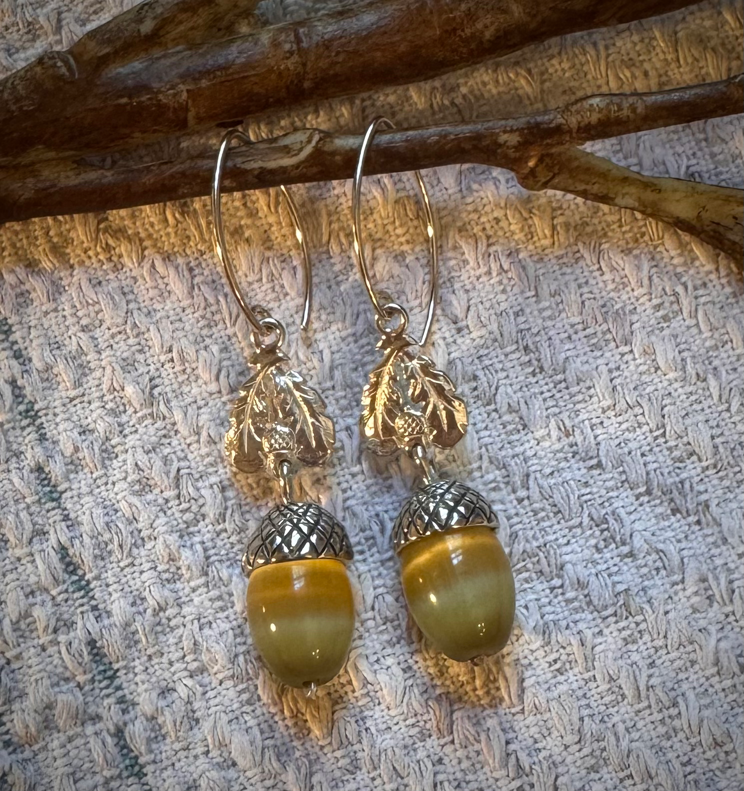 ACORN and LEAF drop earrings