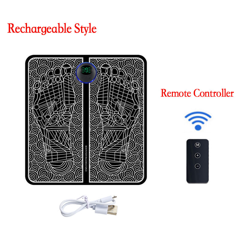 Thumbnail: Remote EMS Foot Massager Pad Portable Electric Muscle Stimulation Massage Mat Im