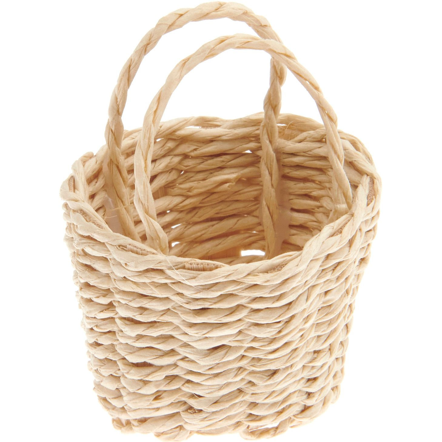 Miniature round basket, 3.5 x 3.5 x 5 cm