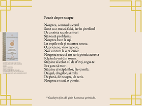 Geceleyin Şiir romence çevirisi