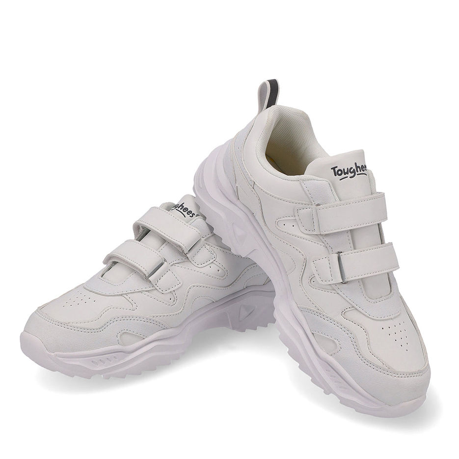 White Toughees Adult Velcro Sneaker