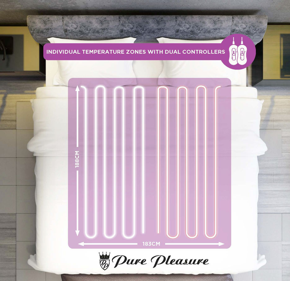 Pure Pleasure Fitted Sherpa Fleece Electric Blanket - King