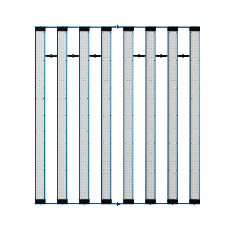 Frontal view of Kingbrite P55 800W Quantum Bar LED Grow Light with multiple LED bars.