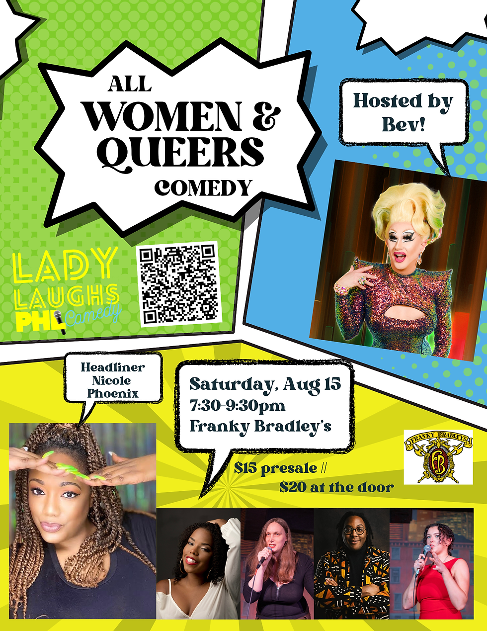 Lady Laughs Philly Comedy Show @ Franky Bradley's