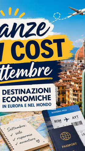 Dove andare in vacanza a settembre spendendo poco? Scopri 15 destinazioni low cost tra mare, città d’arte, spiagge, nightlife e weekend economici in Europa.
