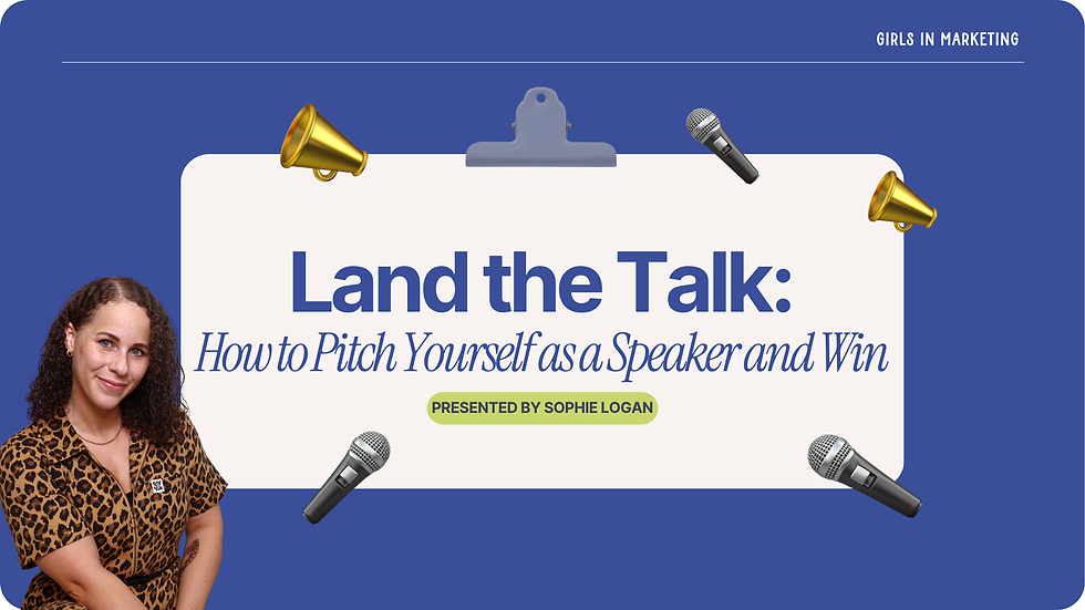Land the Talk: How to Pitch Yourself as a Speaker and Win with Sophie Logan