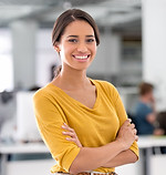 Portrait de jeune femme d'affaires