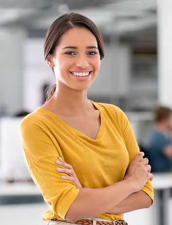Portrait de jeune femme d'affaires