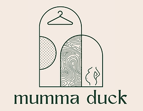 Little Duck logo of an abstract drawing of a mother duck and a baby duck