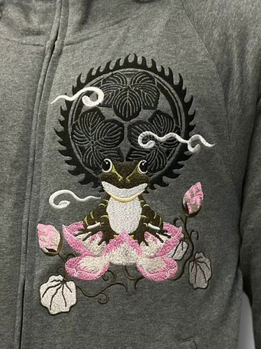 新品特価★参丸一✖️チキリヤコラボ裏ボア防寒　刺繍パーカー　S1 新品特価☆参丸一❌チキリヤコラボ裏ボア防寒刺繍パーカー S1