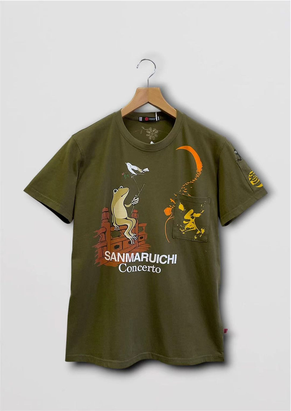 縮圖：参丸一  SY-58021 #14 サンマルイチ『鶯とカエル』半袖Tシャツ