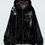縮圖：○黒菟華AL-759043 -80 -kurotoka - 『梟と蔦』総刺繡耳付きシルエットファーパーカー