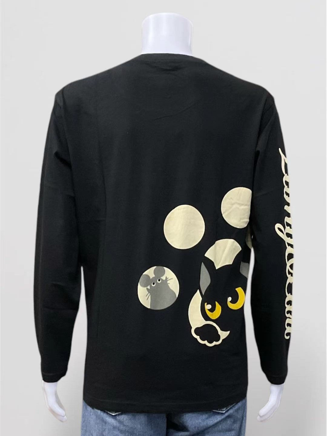 Lin AL-75023  #23『こんばんニャ』ロンT　長袖Tシャツ