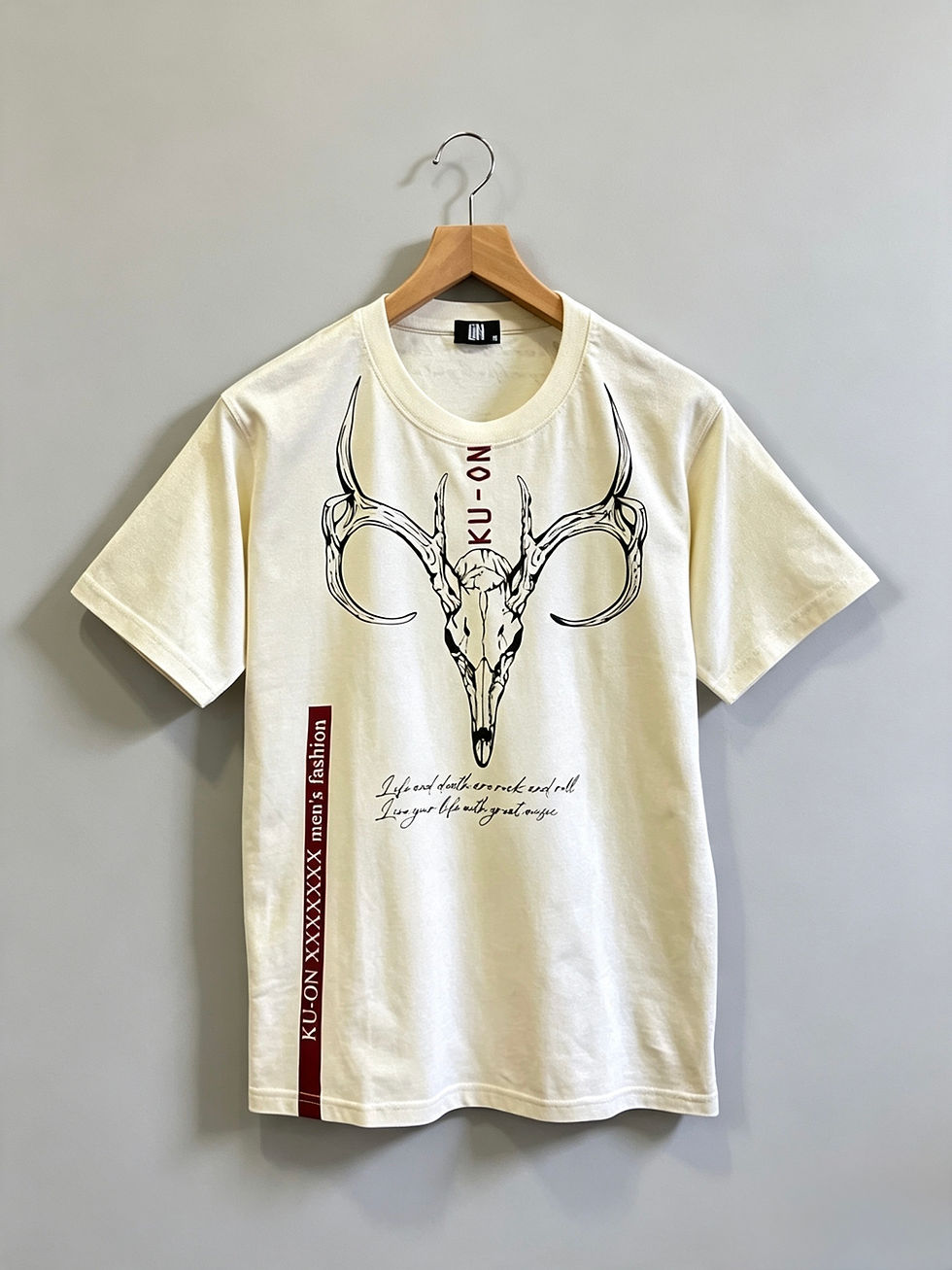 サムネイル： LiN AL-759001 -15 久遠 KUON スカルプリント 半袖Ｔシャツ
