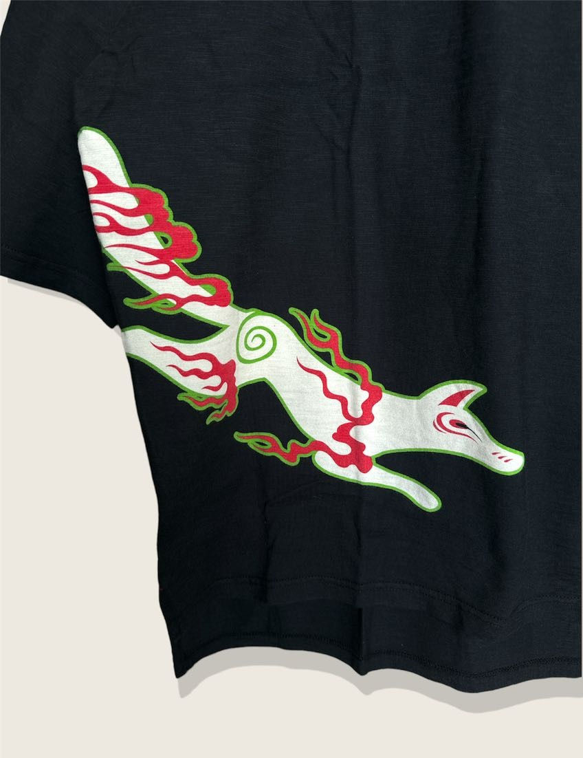 サムネイル： 今昔 KJT-20016  -2  こんじゃく『狐』ゆったり半袖Tシャツ