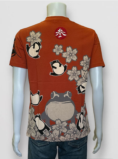 大人気!mnml★スリリング ランチ Tシャツ 参丸一 SM-50078 -65 サンマルイチ『桜乱れ蛙』半袖Tシャツ