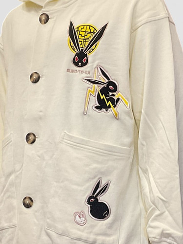 〇黒菟華 AL-757001 -115 KUROTOKA『属性菟』総刺繡 羽織りボタン