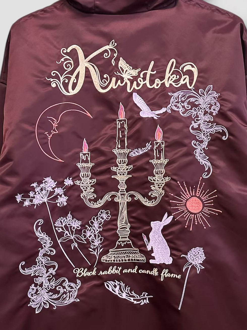 Thumbnail: 黒菟華 AL-759094 #80 KUROTOKA  斜めZIP総刺繡オーバーサイズパーカー