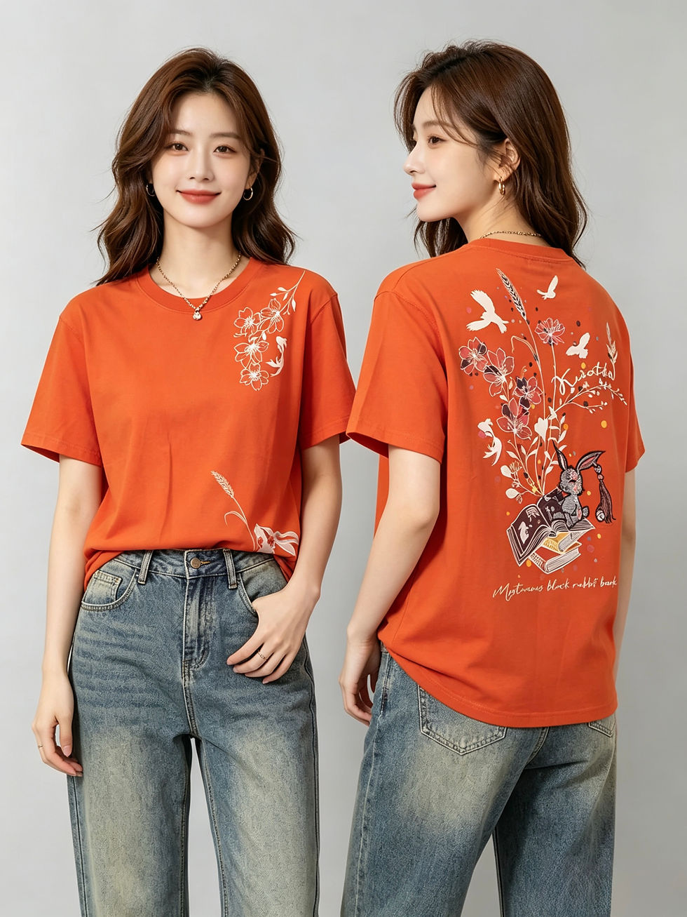 縮圖：○黒菟華  AL-759033 -17  kurotoka『黒いの菟不思議な本』半袖Tシャツ