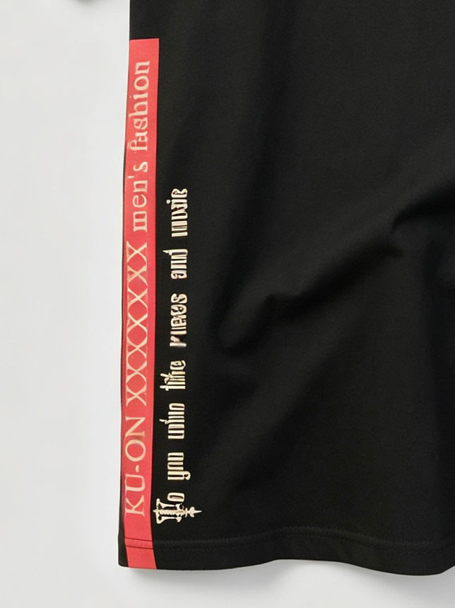 サムネイル： LIN AL-759002  久遠 くおん  スカル  プリント半袖Ｔシャツ
