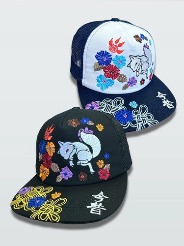 vintage 80s~90s made in Japan 浮世絵 和柄キャップ 帽子 - 帽子
