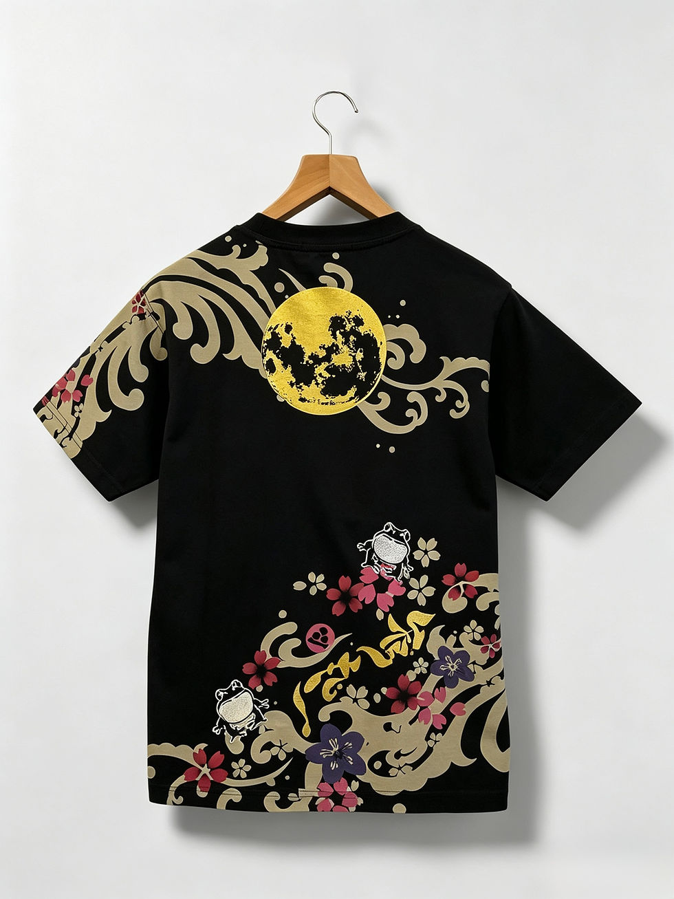 Thumbnail: 参丸一 ST-50054 #4 サンマルイチ『花流水』刺繍プリント半袖Tシャツ