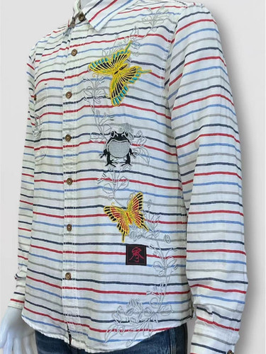 ○参丸一 SSH-50018 - 116 サンマルイチ ALL刺繡 後染めボーダー