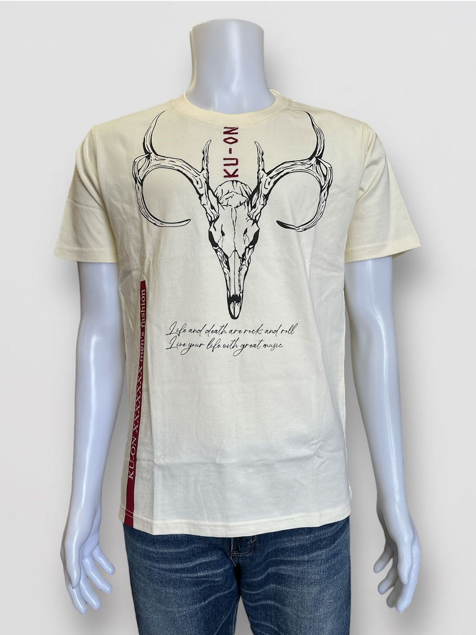 縮圖：LiN AL-759001 -15 久遠 KUON スカルプリント 半袖Ｔシャツ