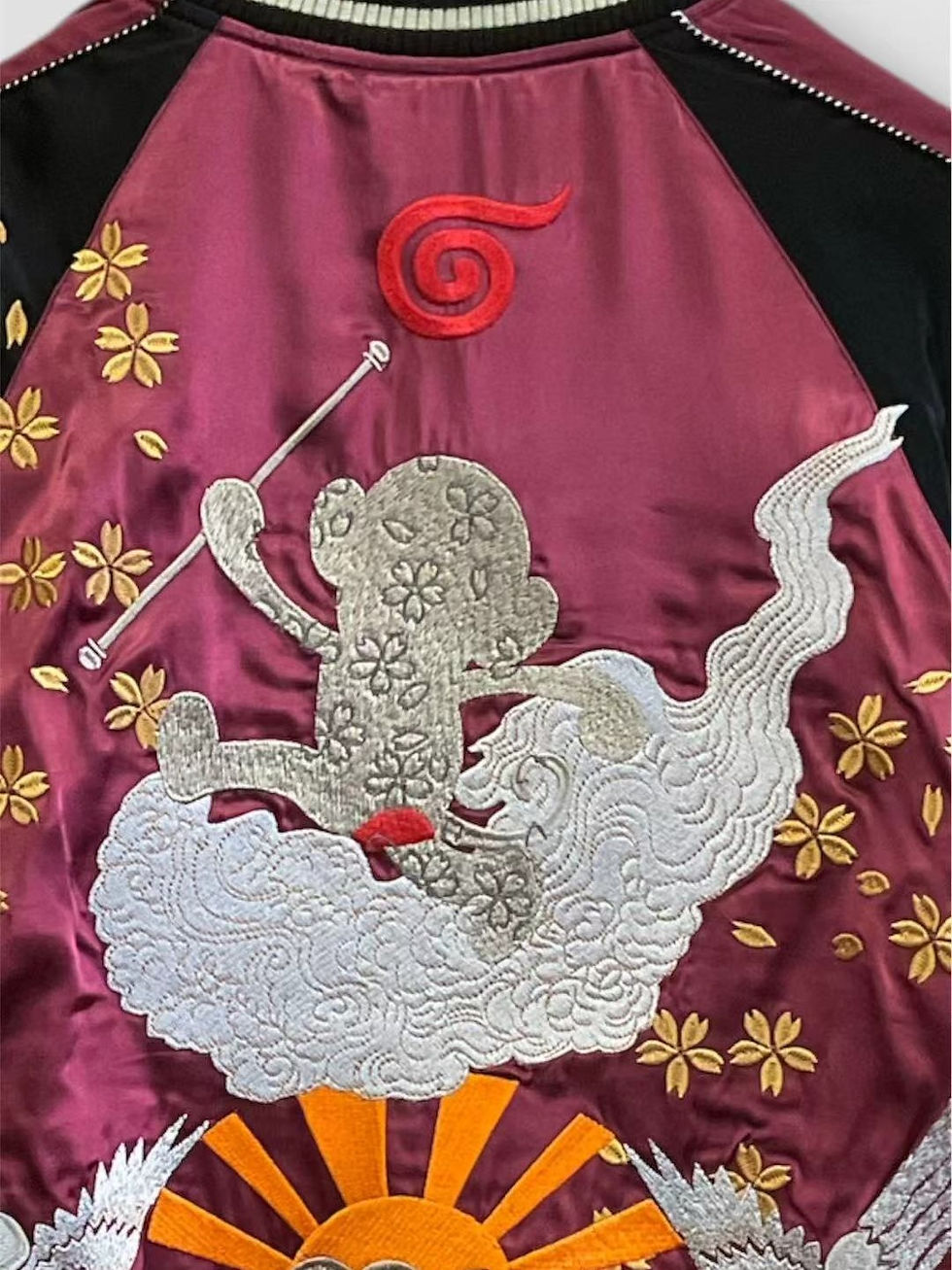 サムネイル： 悟空本舗 LG-5989 -58 ゴクーGOCOO！！！『鷹猿』総刺繍リバーシブルスカジャン