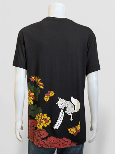 半袖Tシャツ正札付 今昔 KJT-20023 -7 こんじゃく『花札』半袖Tシャツ | 【公式】参