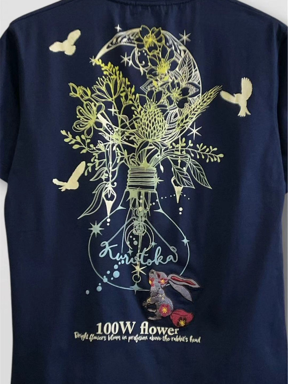 サムネイル： 黒菟華 AL-759066 -94  KUROTOKA 『100Wの花 』半袖Tシャツ