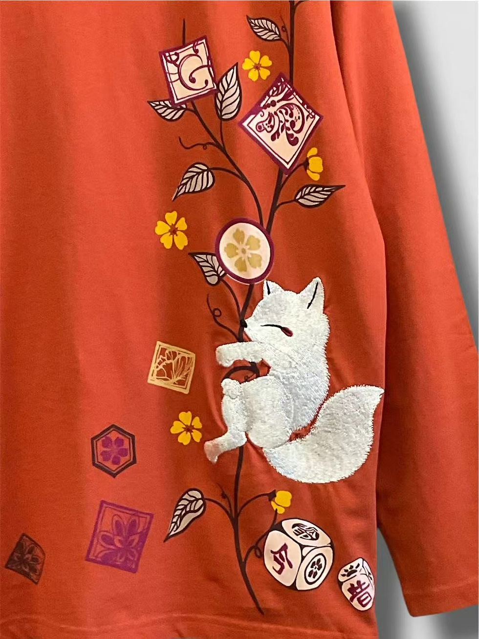 Thumbnail: 今昔 KJ-29036 - こんじゃく『小紋の蔦』ロングＴシャツ