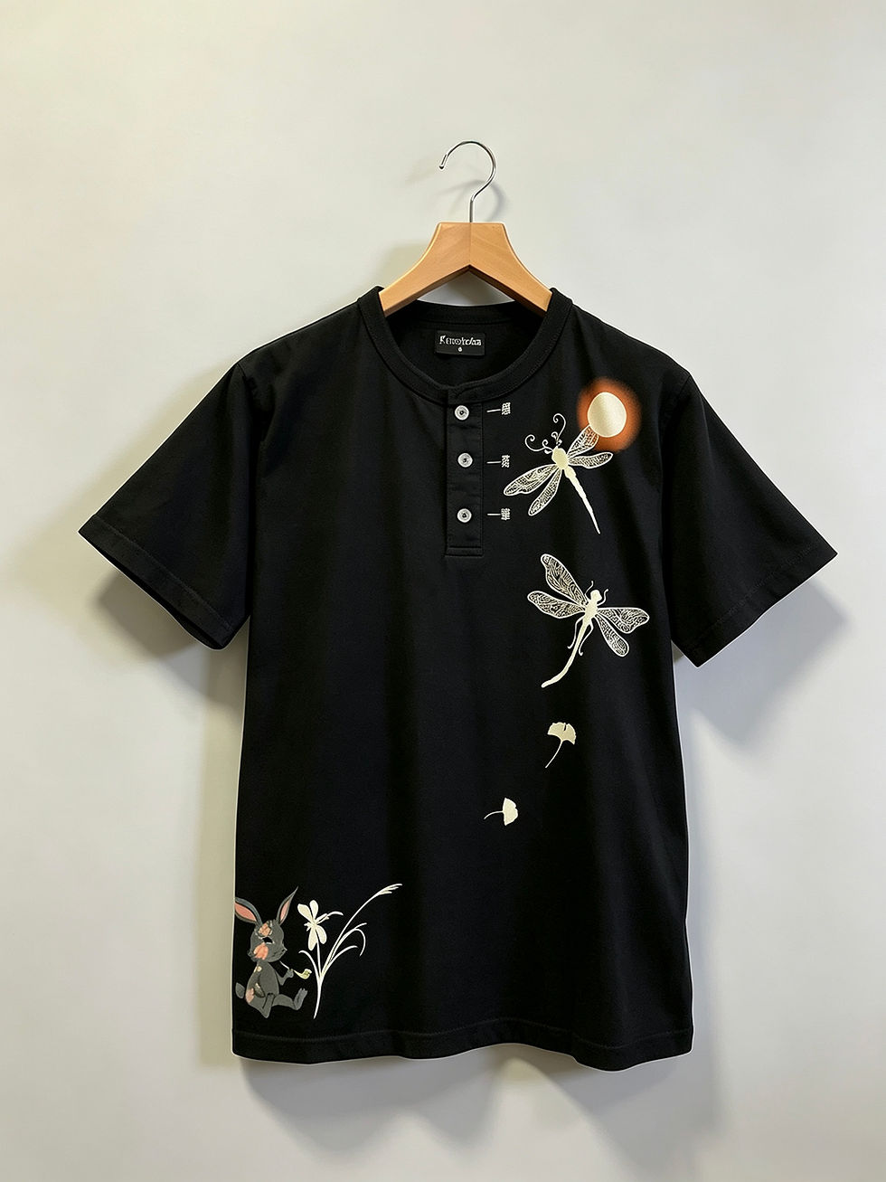 縮圖：黒菟華 AL-759016 #22 『秋を偲ぶ』ヘンリーネックTシャツ