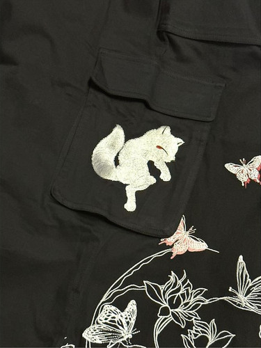 ○今昔 KJ-29172 -69 こんじゃく 総刺繡ジップアップ2WAY