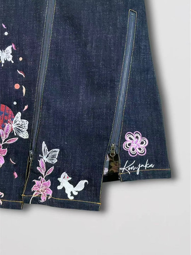 今昔 KJ-29281 こんじゃく ALL刺繡デニムスカート | 【公式】参丸一